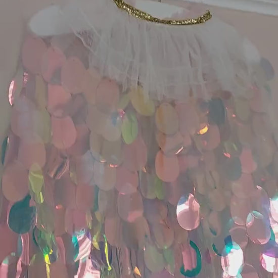 Festival Cape, Mermaid Cape, Princess Cape, Costume Cape, Sequin Cape, Sparkly Cape, Fancy Dress Cape, Girls Costume, Girls Dress Up, Party