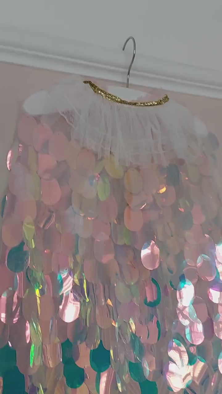 Festival Cape, Mermaid Cape, Princess Cape, Costume Cape, Sequin Cape, Sparkly Cape, Fancy Dress Cape, Girls Costume, Girls Dress Up, Party