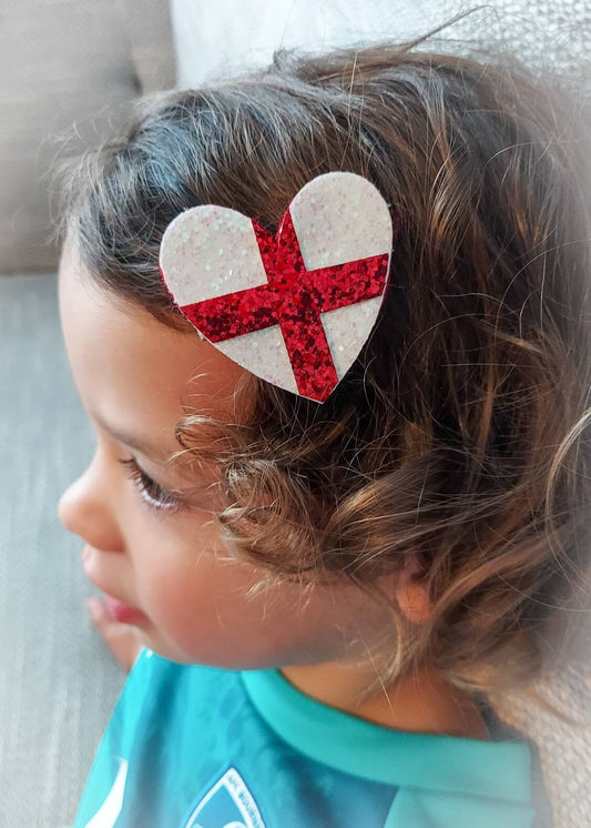 England Football Hair Clip, World Cup 2022, St Georges Cross Hair Clip, Fringe Clips, Toddler Hair Clips, World Cup Hair Clip,Baby Hair Clip