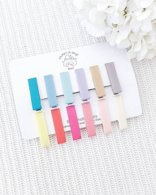 Toddler Hair Clips, Rainbow Fringe Clips, Grosgrain Ribbon Hair Clips, Baby Hair Clips, Hair Clip Set, Multicoloured hair clips, Barrettes