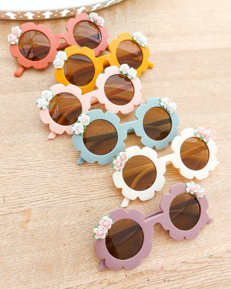 Baby Sunglasses, Flower Sunglasses, Toddler Sunglasses, Vintage Sunglasses, Retro 60s Style, Girls Sunglasses, Flower Power
