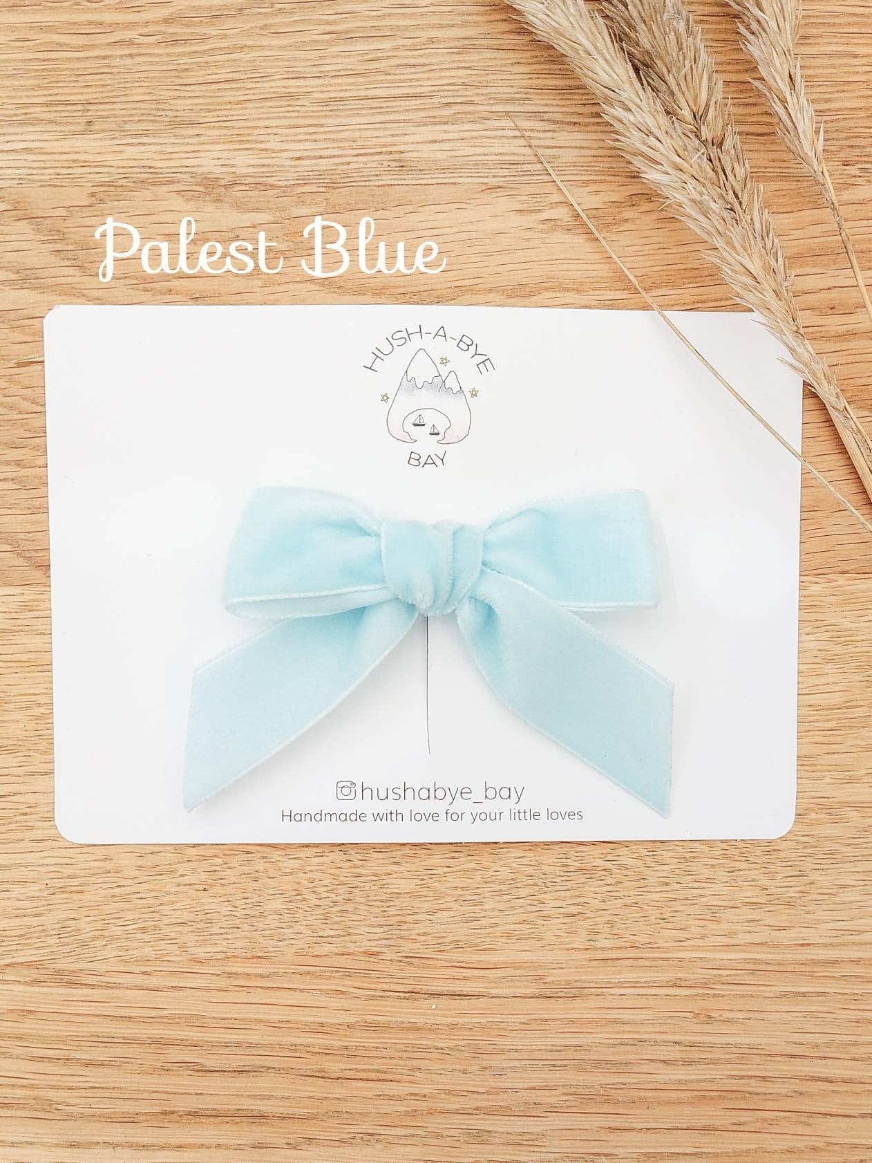 Blue Velvet Hair Bows, Blue Hair Bows, Velvet Bows, Blue Bow, Baby Bows, Toddler Hair Bows, Girls Hair Bows, Flower Girl Bows, Cornflower