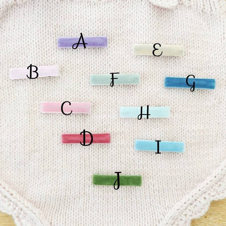 Velvet Hair Clips, Fringe Clips, Toddler Hair Clips, Baby Hair Clips, Hair Clip Set, Multicoloured hair clips, Velvet fringe, Barrettes