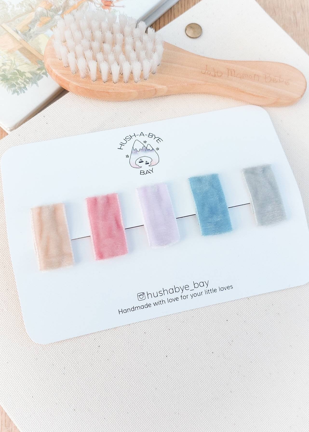 Baby Snap Clips, Baby Hair Clips, Fringe Clips, Velvet Snap Clips, First Hair Clips, Tiny Snap Clips, Toddler Clips, Gentle Hair Clips, Soft