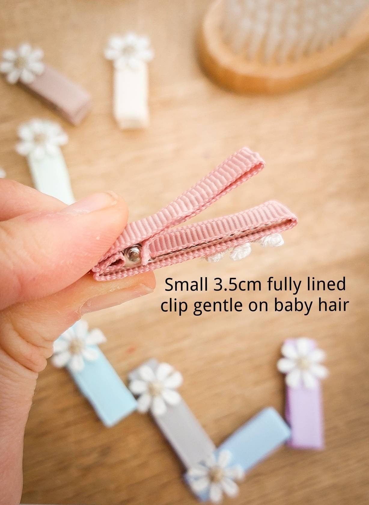 Baby Hair Clips, Fully Lined Clips, Baby Fringe Clips, First Hair Clips, Tiny Hair Clips, Toddler Clips, Gentle Hair Clips, Hair Clip Set