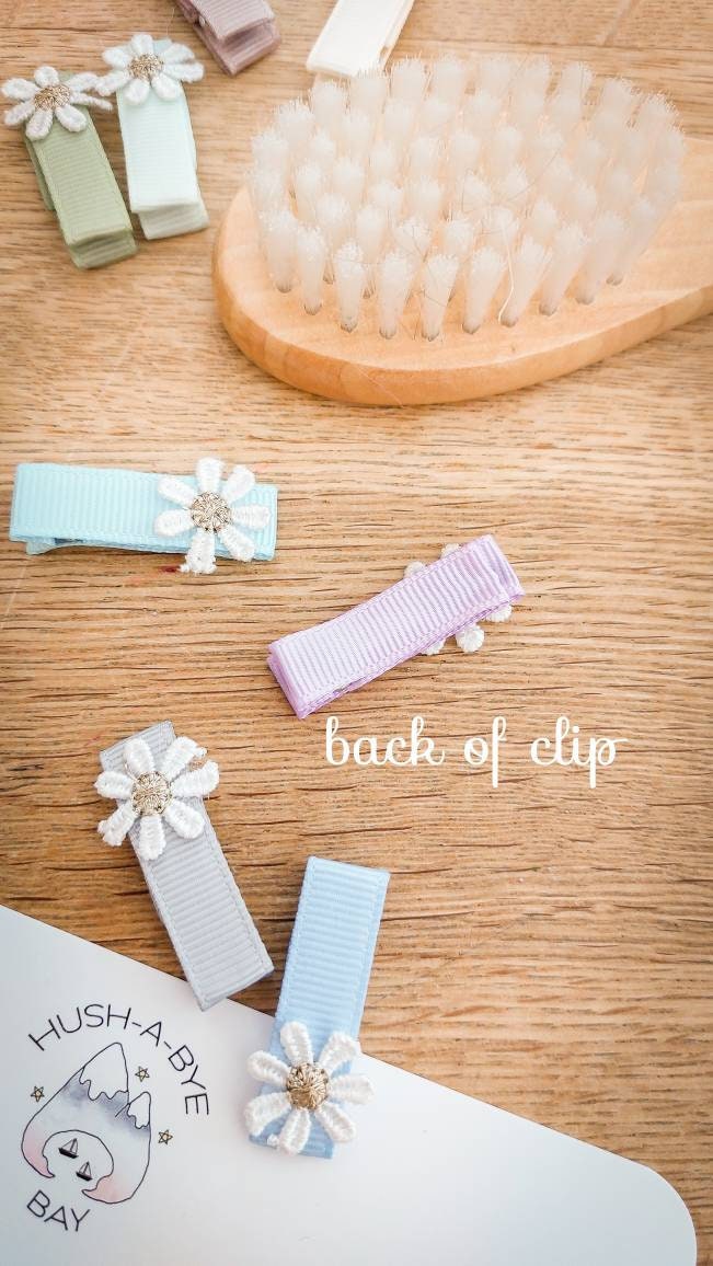 Baby Hair Clips, Fully Lined Clips, Baby Fringe Clips, First Hair Clips, Tiny Hair Clips, Toddler Clips, Gentle Hair Clips, Hair Clip Set
