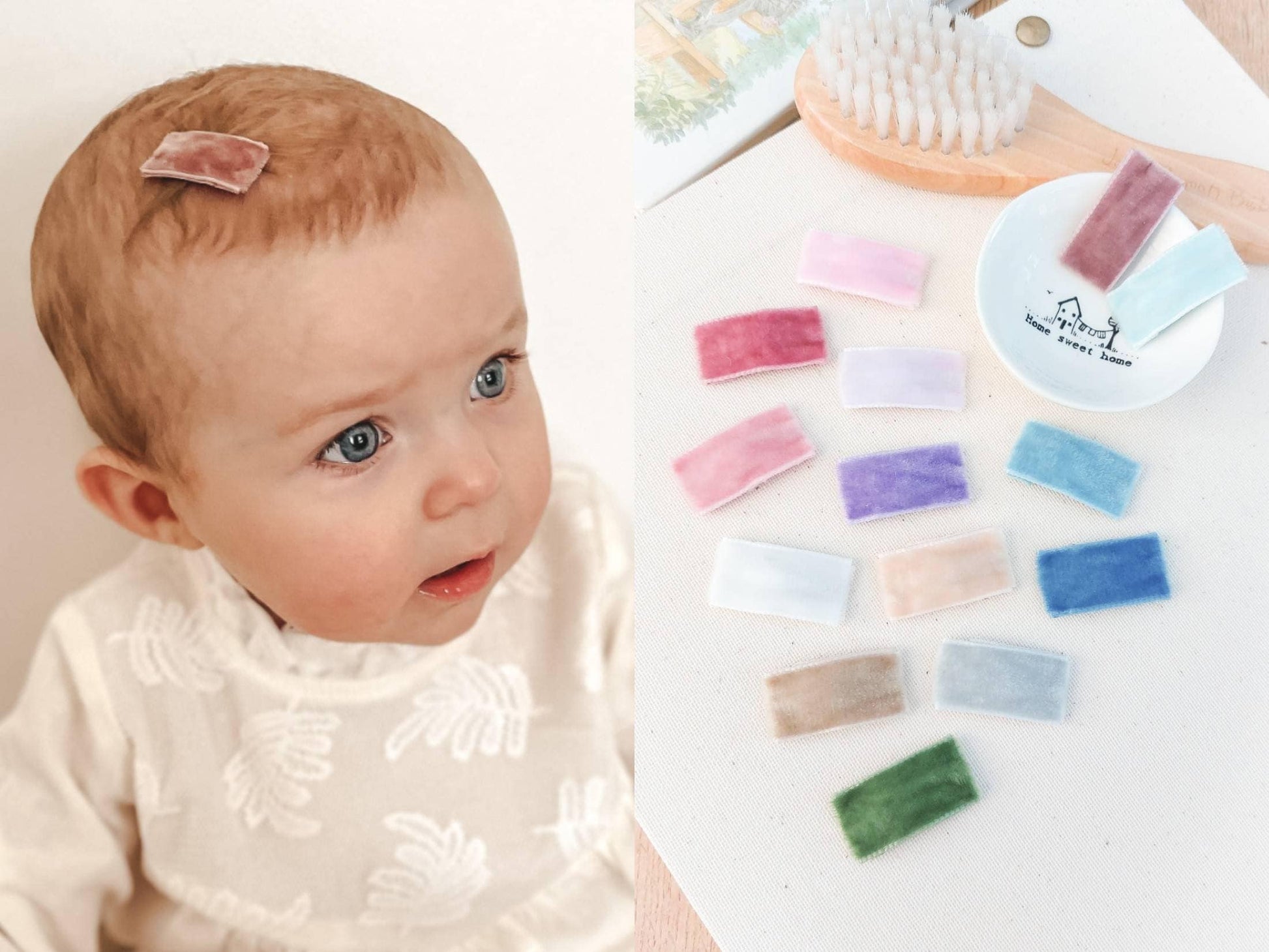 Baby Snap Clips, Baby Hair Clips, Fringe Clips, Velvet Snap Clips, First Hair Clips, Tiny Snap Clips, Toddler Clips, Gentle Hair Clips, Soft