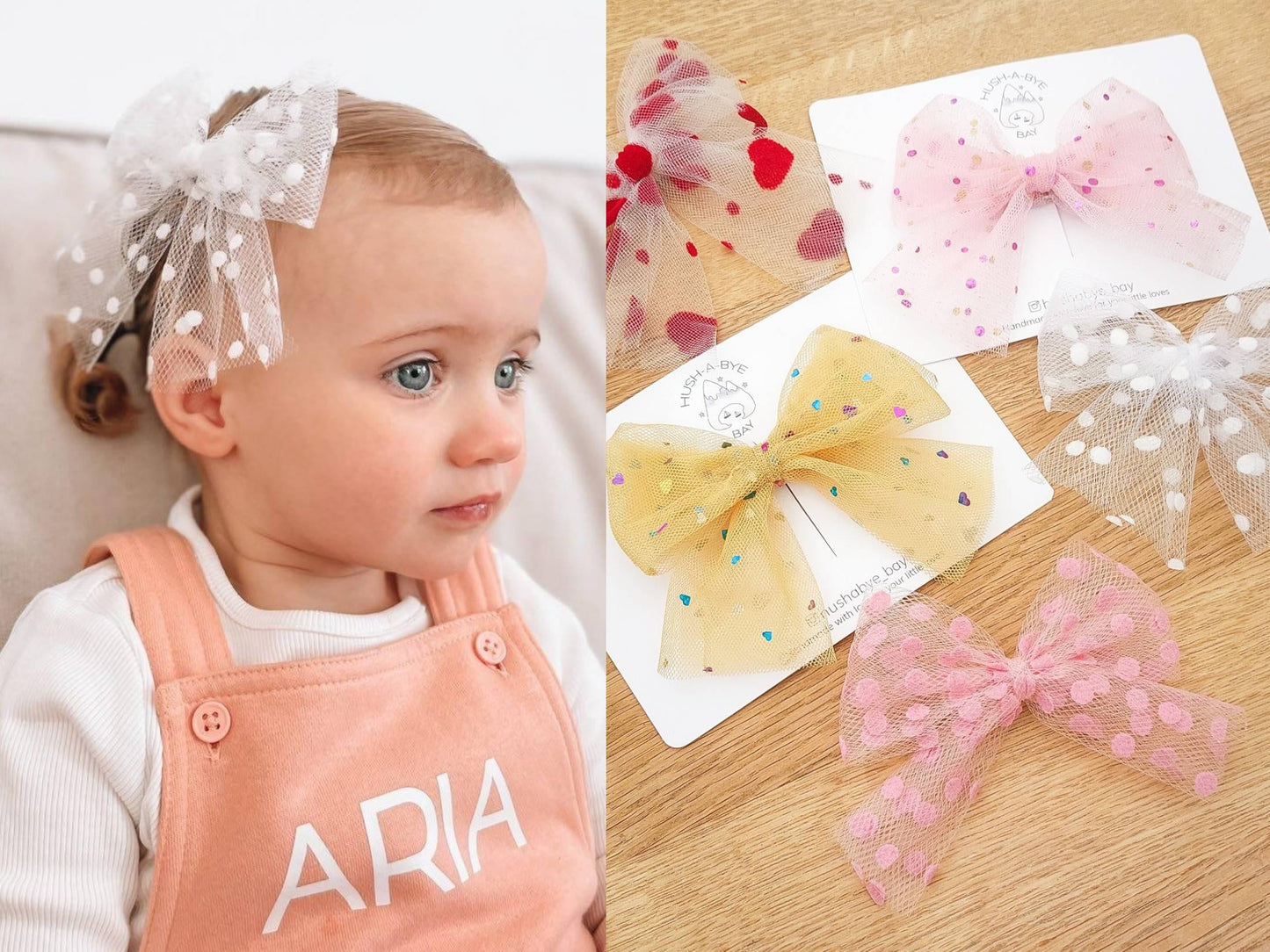 Girls Hair Bows, Tulle Bow, Baby Hair Bows, Party Bows, Sparkly Bow, Net Bows, Toddler Hair Bows, Christening Bows, Big Bows, Flower Girl