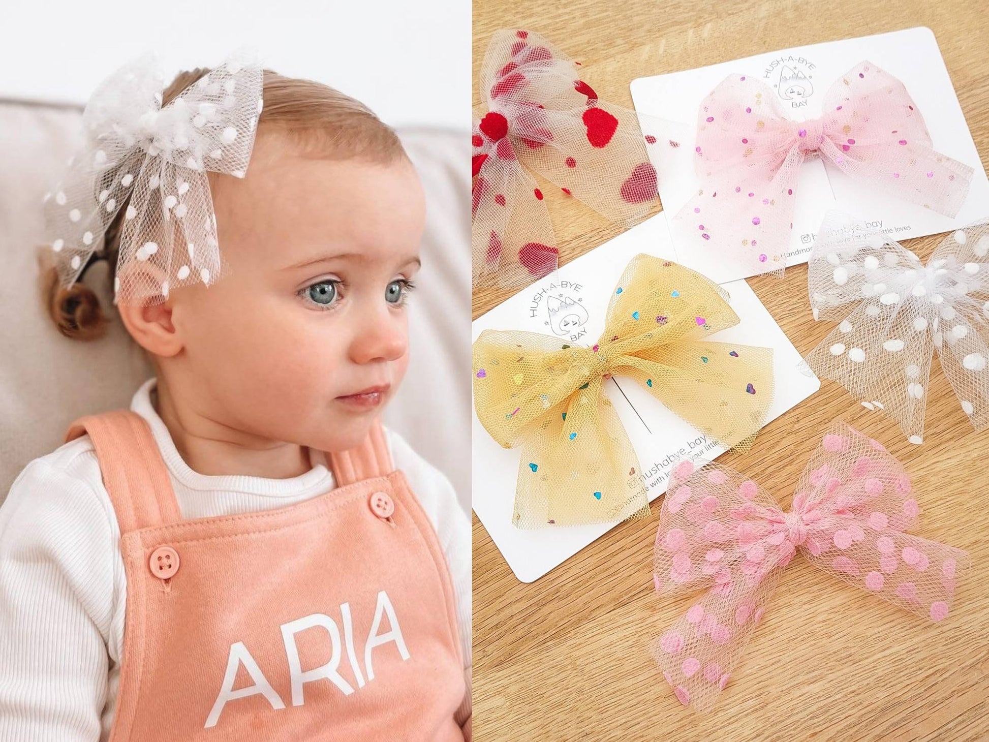 Girls Hair Bows, Tulle Bow, Baby Hair Bows, Party Bows, Sparkly Bow, Net Bows, Toddler Hair Bows, Christening Bows, Big Bows, Flower Girl