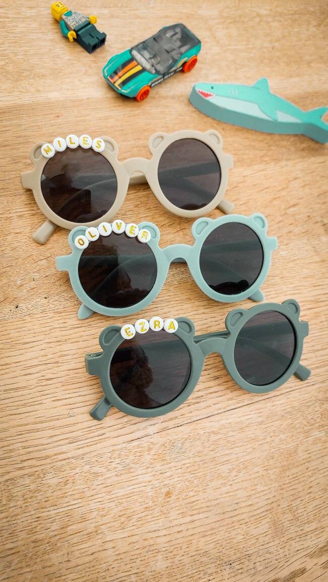 Boys Sunglasses, Personalised Baby Sunglasses, Name Sunglasses, Teddy Sunglasses, Toddler Sunglasses, Teddy Ear Glasses, Baby Boy Sunglasses