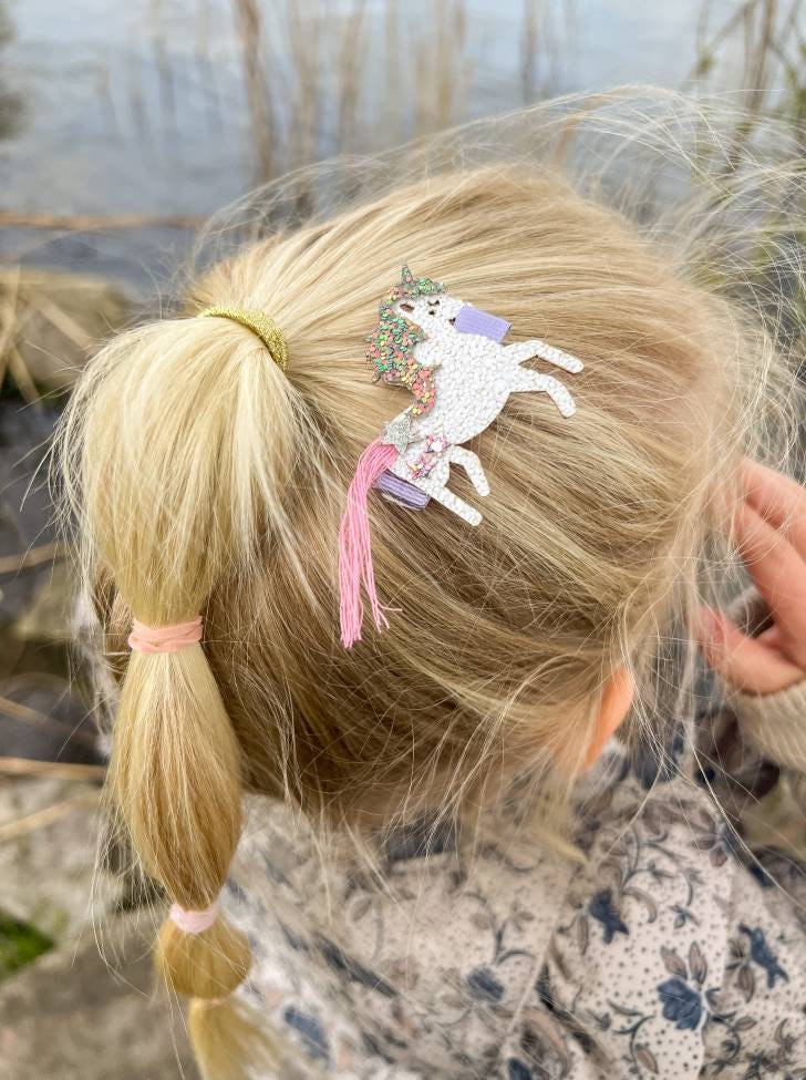 Unicorn Hair Clip, Glitter Unicorn Hair Clip, Girls Hair Clip, Toddler Hair Clips, Unicorn Gifts, Unicorn Barrette, Baby Hair Clips, Pony