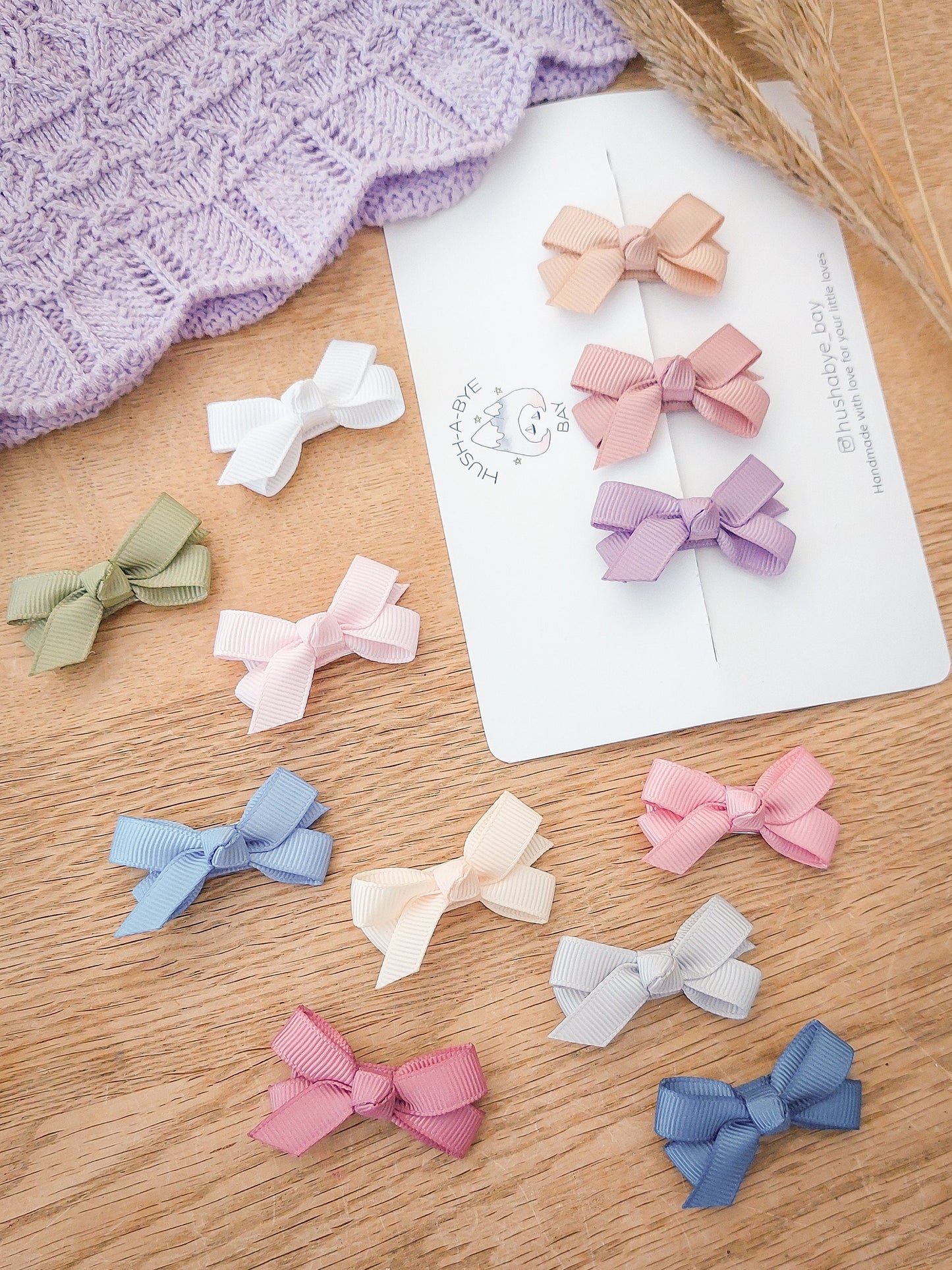 Baby Bows, Baby Hair Clips, Bow Snap Clips, Baby Fringe Clips, First Hair Bows, Toddler Hair Clips, Gentle Hair Clips, Mini Baby Bows