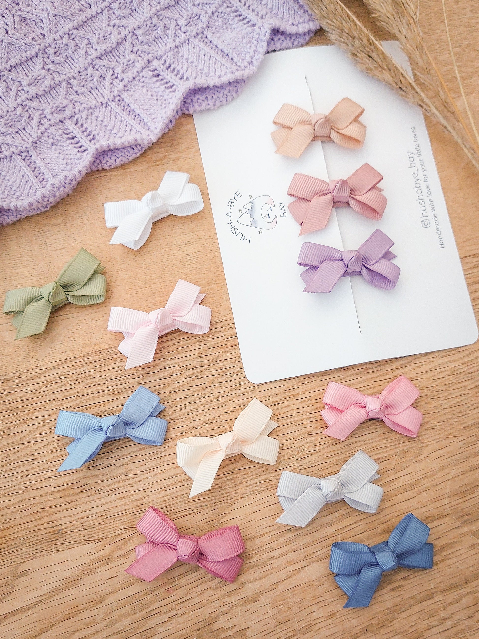 Baby Bows, Baby Hair Clips, Bow Snap Clips, Baby Fringe Clips, First Hair Bows, Toddler Hair Clips, Gentle Hair Clips, Mini Baby Bows